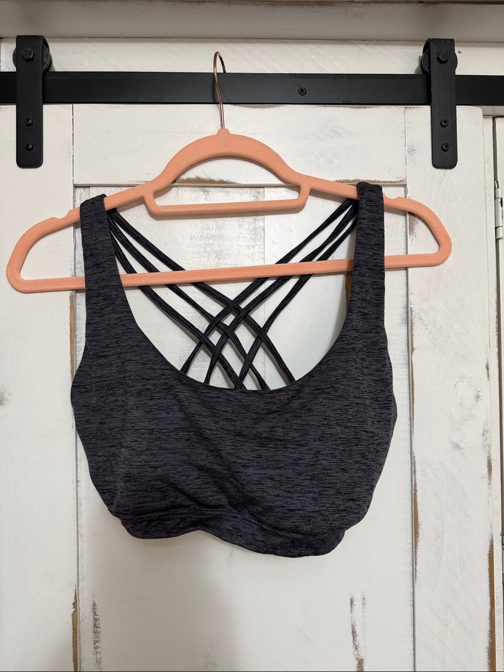 Victoria's Secret Charcoal Crisscross Strappy Sports Bralette